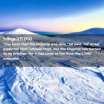 Picture 02 - 1 Kings 2:15 BSB - “You know that the kingship was mine,” he - Bible Verse Picture
