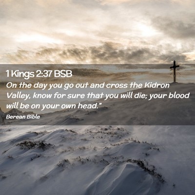 Picture 02 - 1 Kings 2:37 BSB - On the day you go out and cross the Kidron - Bible Verse Picture