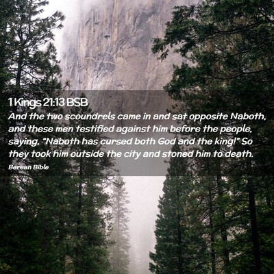 Picture 02 - 1 Kings 21:13 BSB - And the two scoundrels came in and sat opposite - Bible Verse Picture