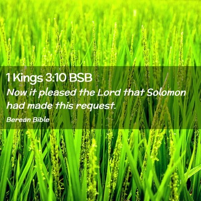Picture 02 - 1 Kings 3:10 BSB - Now it pleased the Lord that Solomon had made - Bible Verse Picture