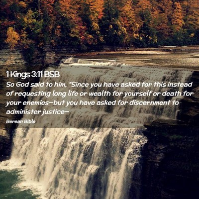Picture 02 - 1 Kings 3:11 BSB - So God said to him, “Since you have asked for - Bible Verse Picture