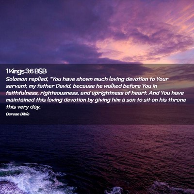 Picture 02 - 1 Kings 3:6 BSB - Solomon replied, “You have shown much loving - Bible Verse Picture