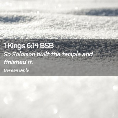 Picture 02 - 1 Kings 6:14 BSB - So Solomon built the temple and finished - Bible Verse Picture