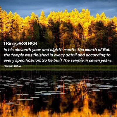Picture 02 - 1 Kings 6:38 BSB - In his eleventh year and eighth month, the month - Bible Verse Picture