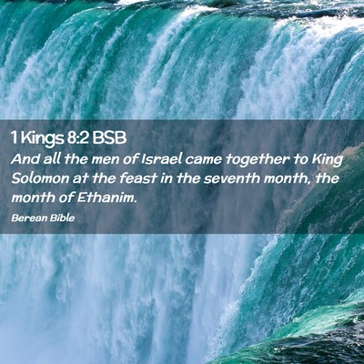 Picture 02 - 1 Kings 8:2 BSB - And all the men of Israel came together to King - Bible Verse Picture