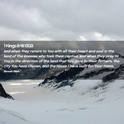 Picture 02 - 1 Kings 8:48 BSB - and when they return to You with all their heart - Bible Verse Picture