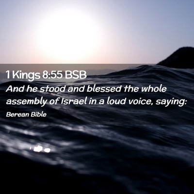 Picture 02 - 1 Kings 8:55 BSB - And he stood and blessed the whole assembly of - Bible Verse Picture