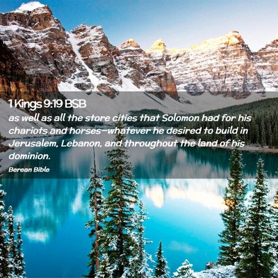 Picture 02 - 1 Kings 9:19 BSB - as well as all the store cities that Solomon had - Bible Verse Picture