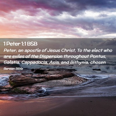 Picture 02 - 1 Peter 1:1 BSB - Peter, an apostle of Jesus Christ, To the elect - Bible Verse Picture