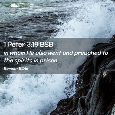 Picture 02 - 1 Peter 3:19 BSB - in whom He also went and preached to the spirits - Bible Verse Picture