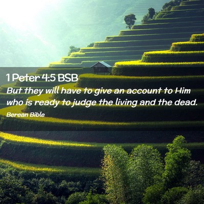 Picture 02 - 1 Peter 4:5 BSB - But they will have to give an account to Him who - Bible Verse Picture