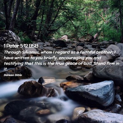 Picture 02 - 1 Peter 5:12 BSB - Through Silvanus, whom I regard as a faithful - Bible Verse Picture