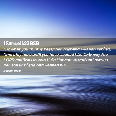 Picture 02 - 1 Samuel 1:23 BSB - “Do what you think is best,” her husband - Bible Verse Picture