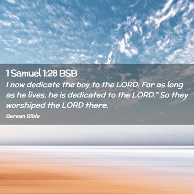Picture 02 - 1 Samuel 1:28 BSB - I now dedicate the boy to the LORD. For as long - Bible Verse Picture