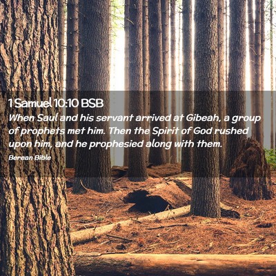 Picture 02 - 1 Samuel 10:10 BSB - When Saul and his servant arrived at Gibeah, a - Bible Verse Picture