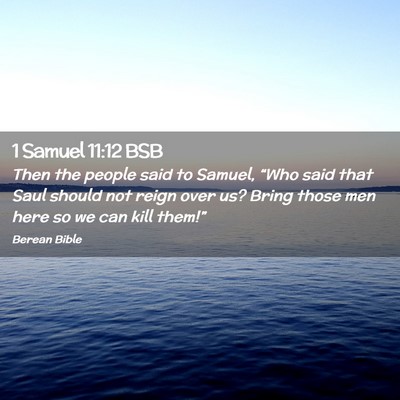 Picture 02 - 1 Samuel 11:12 BSB - Then the people said to Samuel, “Who said that - Bible Verse Picture