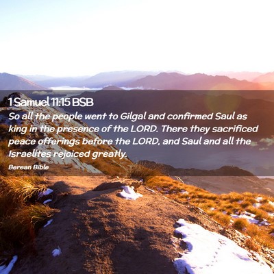 Picture 02 - 1 Samuel 11:15 BSB - So all the people went to Gilgal and confirmed - Bible Verse Picture