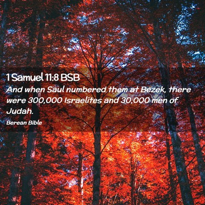 Picture 02 - 1 Samuel 11:8 BSB - And when Saul numbered them at Bezek, there were - Bible Verse Picture
