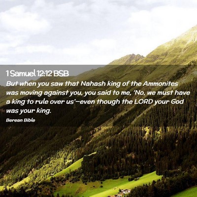 Picture 02 - 1 Samuel 12:12 BSB - But when you saw that Nahash king of the - Bible Verse Picture
