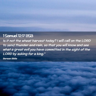 Picture 02 - 1 Samuel 12:17 BSB - Is it not the wheat harvest today? I will call on - Bible Verse Picture