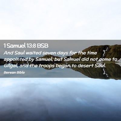 Picture 02 - 1 Samuel 13:8 BSB - And Saul waited seven days for the time appointed - Bible Verse Picture