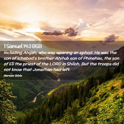 Picture 02 - 1 Samuel 14:3 BSB - including Ahijah, who was wearing an ephod. He - Bible Verse Picture