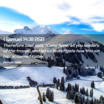 Picture 02 - 1 Samuel 14:38 BSB - Therefore Saul said, “Come here, all you - Bible Verse Picture