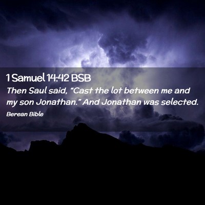 Picture 02 - 1 Samuel 14:42 BSB - Then Saul said, “Cast the lot between me and my - Bible Verse Picture