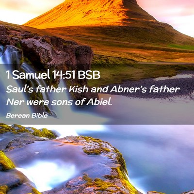 Picture 02 - 1 Samuel 14:51 BSB - Saul’s father Kish and Abner’s father Ner - Bible Verse Picture
