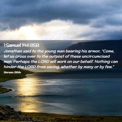 Picture 02 - 1 Samuel 14:6 BSB - Jonathan said to the young man bearing his armor, - Bible Verse Picture