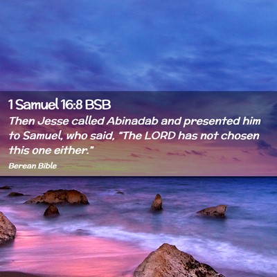 Picture 02 - 1 Samuel 16:8 BSB - Then Jesse called Abinadab and presented him to - Bible Verse Picture