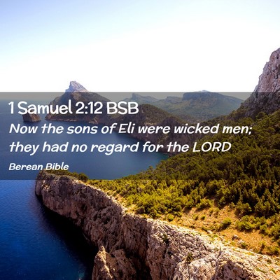 Picture 02 - 1 Samuel 2:12 BSB - Now the sons of Eli were wicked men; they had no - Bible Verse Picture