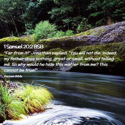Picture 02 - 1 Samuel 20:2 BSB - “Far from it!” Jonathan replied. “You will - Bible Verse Picture