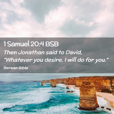 Picture 02 - 1 Samuel 20:4 BSB - Then Jonathan said to David, “Whatever you - Bible Verse Picture