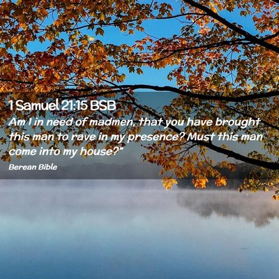 Picture 02 - 1 Samuel 21:15 BSB - Am I in need of madmen, that you have brought - Bible Verse Picture
