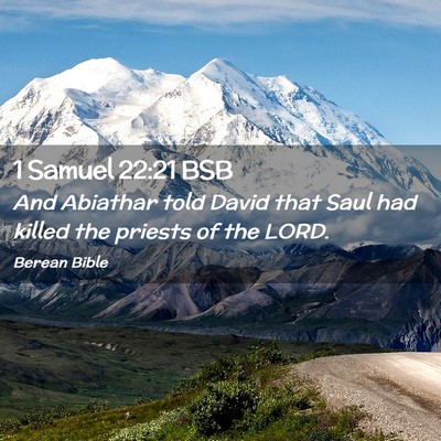 Picture 02 - 1 Samuel 22:21 BSB - And Abiathar told David that Saul had killed the - Bible Verse Picture