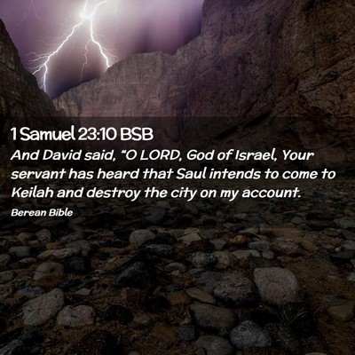 Picture 02 - 1 Samuel 23:10 BSB - And David said, “O LORD, God of Israel, Your - Bible Verse Picture