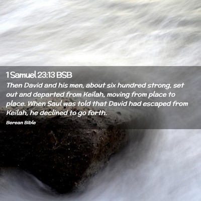 Picture 02 - 1 Samuel 23:13 BSB - Then David and his men, about six hundred strong, - Bible Verse Picture