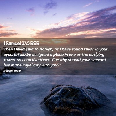 Picture 02 - 1 Samuel 27:5 BSB - Then David said to Achish, “If I have found - Bible Verse Picture