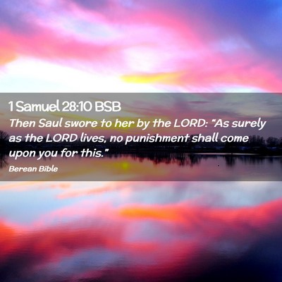Picture 02 - 1 Samuel 28:10 BSB - Then Saul swore to her by the LORD: “As surely - Bible Verse Picture