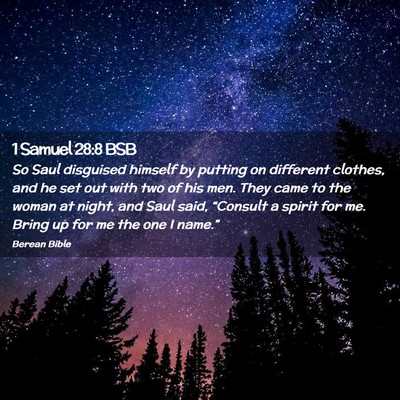 Picture 02 - 1 Samuel 28:8 BSB - So Saul disguised himself by putting on different - Bible Verse Picture