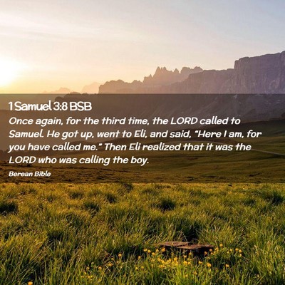 Picture 02 - 1 Samuel 3:8 BSB - Once again, for the third time, the LORD called - Bible Verse Picture
