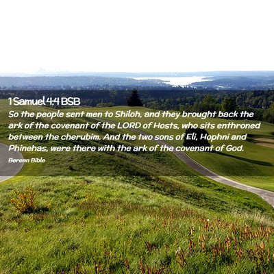 Picture 02 - 1 Samuel 4:4 BSB - So the people sent men to Shiloh, and they - Bible Verse Picture