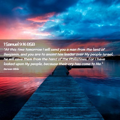 Picture 02 - 1 Samuel 9:16 BSB - “At this time tomorrow I will send you a man - Bible Verse Picture