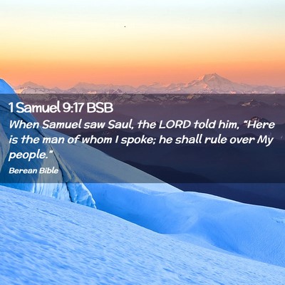 Picture 02 - 1 Samuel 9:17 BSB - When Samuel saw Saul, the LORD told him, “Here - Bible Verse Picture