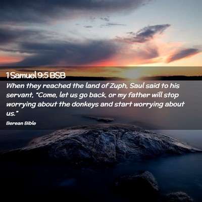 Picture 02 - 1 Samuel 9:5 BSB - When they reached the land of Zuph, Saul said to - Bible Verse Picture