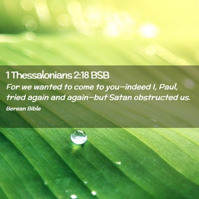 Picture 02 - 1 Thessalonians 2:18 BSB - For we wanted to come to you—indeed I, Paul, - Bible Verse Picture