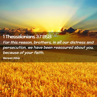 Picture 02 - 1 Thessalonians 3:7 BSB - For this reason, brothers, in all our distress - Bible Verse Picture