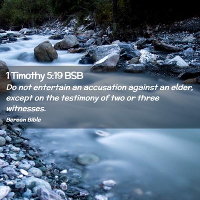 Picture 02 - 1 Timothy 5:19 BSB - Do not entertain an accusation against an elder, - Bible Verse Picture