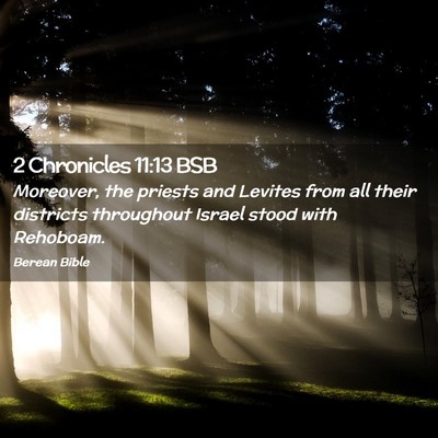 Picture 02 - 2 Chronicles 11:13 BSB - Moreover, the priests and Levites from all their - Bible Verse Picture